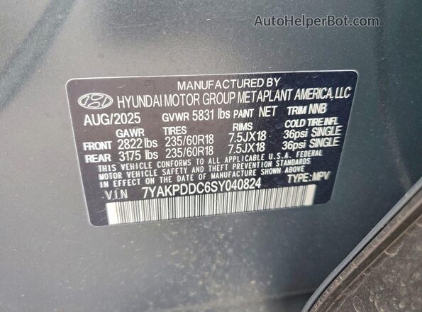 7YAKPDDC6SY040824 2025 HYUNDAI IONIQ Gray 