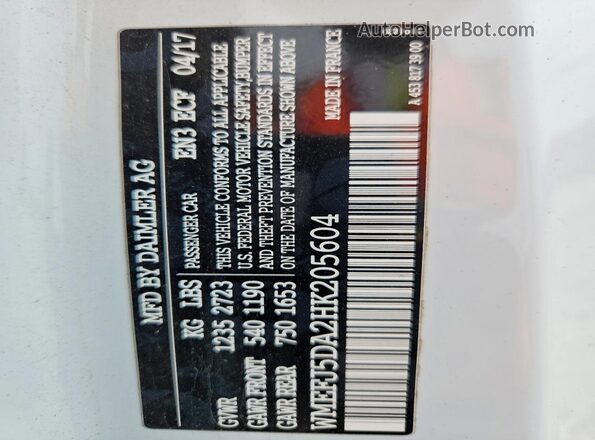 WMEFJ5DA2HK205604 2017 SMART FORTWO Two Tone 