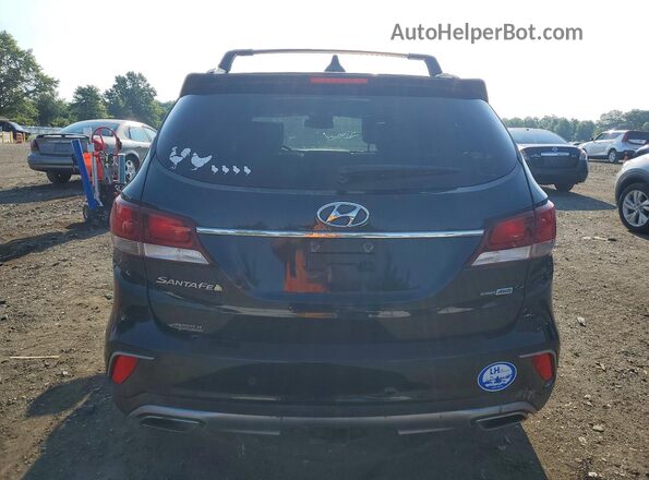 KM8SRDHF0HU179879 2017 HYUNDAI SANTA Black წინა სალონის ხედი