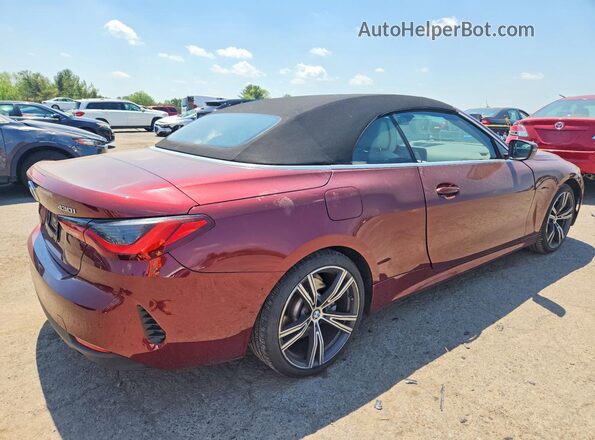 WBA23AT08NCK16652 2022 BMW 4 SERIES Бордовый Передняя правая четверть