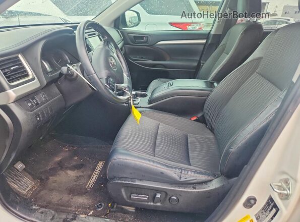 5TDZZRFHXKS308274 2019 TOYOTA HIGHLANDER White Առջևի վահանակի տեսք