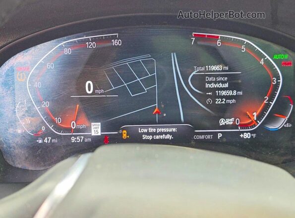 5UX33DT03N9K23609 2022 BMW X4 Белый Вид щитка приборов