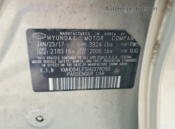 KMHD84LF5HU378090 2017 HYUNDAI ELANTRA Gold 