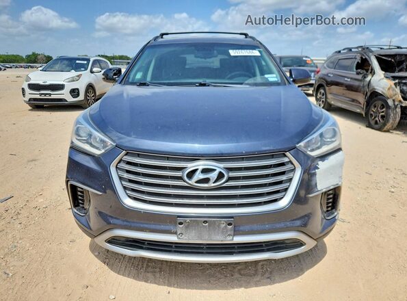 KM8SM4HF2KU305259 2019 HYUNDAI SANTA FE Синий Вид сзади