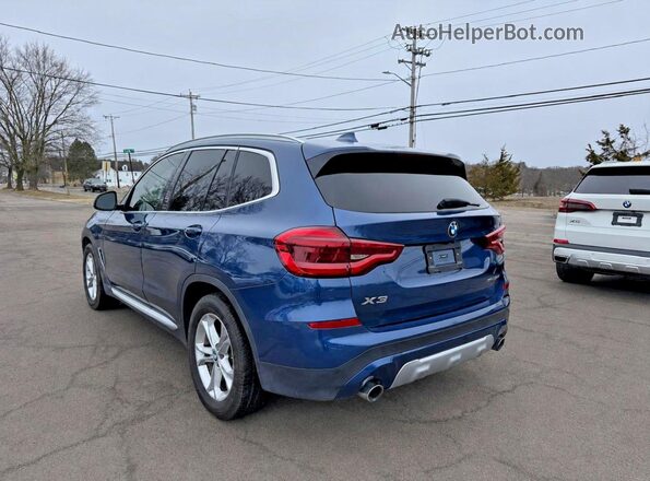 5UXTR7C5XKLF30580 2019 BMW X3 Blue Trasero derecho