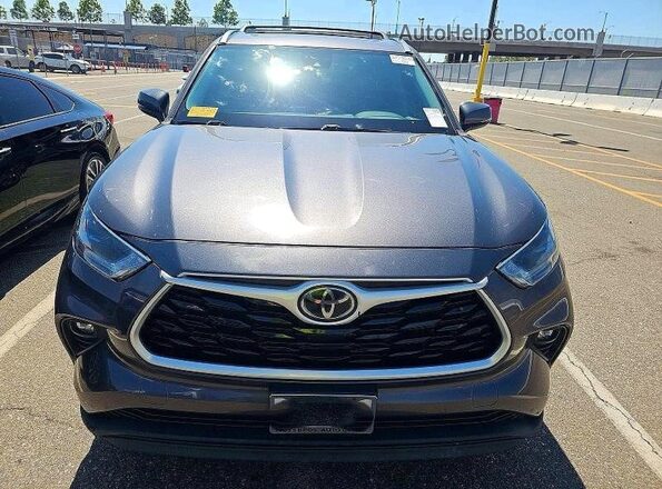 5TDGZRAH5MS520758 2021 TOYOTA HIGHLANDER Gray VIN sticker view