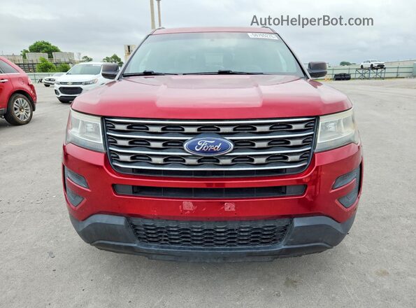 1FM5K7B87GGC53759 2016 FORD EXPLORER Red Vista trasera