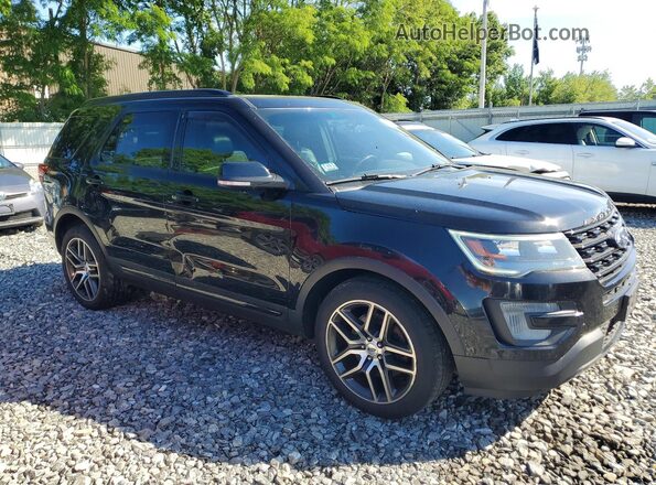 1FM5K8GT9HGB03222 2017 FORD EXPLORER Черный Вид спереди