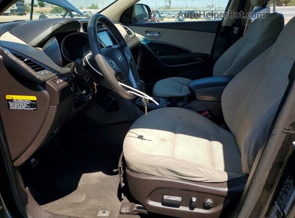KM8SMDHF7HU176220 2017 HYUNDAI SANTA Brown Vista del salpicadero