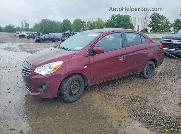ML32F3FJ1JHF15171 2018 MITSUBISHI MIRAGE Maroon Задня ліва чверть
