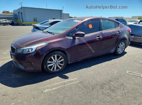 3KPFL4A75HE147003 2017 KIA FORTE Maroon Rear left