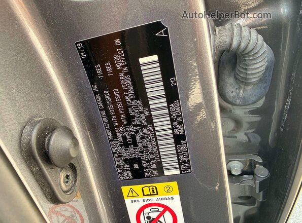 2T2ZZMCAXKC132082 2019 LEXUS RX Gray Вид задньої частини салону