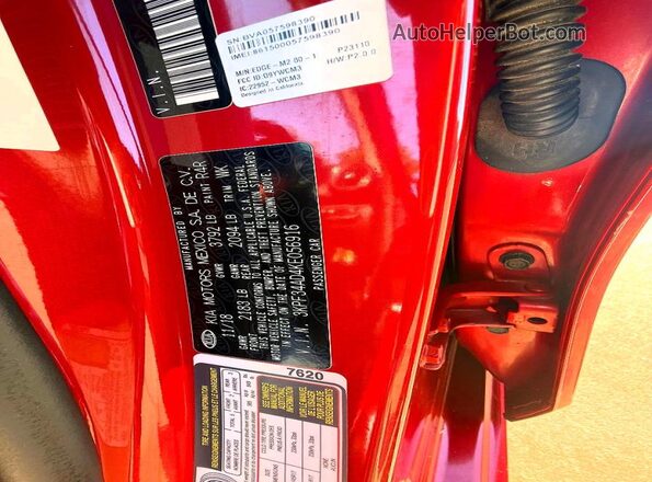 3KPF34AD4KE056916 2019 KIA FORTE Red 