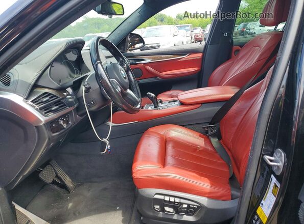 5UXKU2C59H0N84358 2017 BMW X6 Black Առջևի վահանակի տեսք