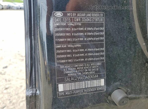 SALAG2V66GA806544 2016 LAND ROVER LR4 Black 360 interior view