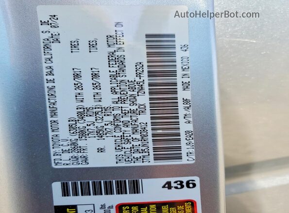 3TMLB5JN1RM038412 2024 TOYOTA TACOMA Silver 