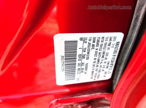 JN1BJ1CR7HW121559 2017 NISSAN ROGUE Red სალონის 360-გრადუსიანი ხედი