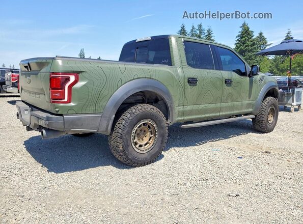 1FTFW1RG0JFE50132 2018 FORD F150 Green Przód prawy