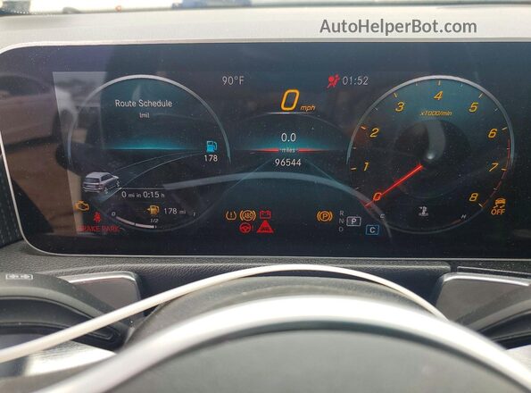 W1N4M4HBXLW024299 2020 MERCEDES-BENZ GLB-CLASS Gray Vista de los asientos traseros