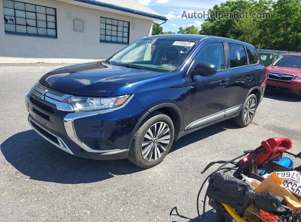 JA4AZ3A32KJ000822 2019 MITSUBISHI OUTLANDER Blue Задня ліва чверть