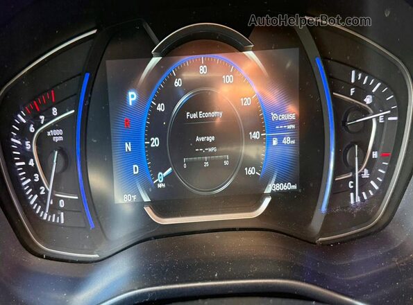 5NMS5CAA0LH250328 2020 HYUNDAI SANTA FE Black Вид панелі приладів