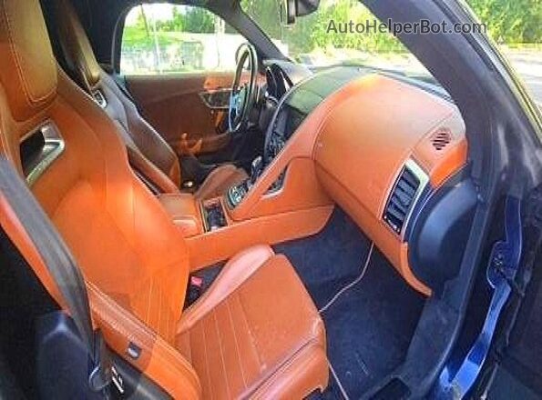 SAJD85FVXJCK49031 2018 JAGUAR F-TYPE Blue Rear view