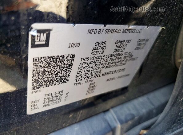 1GYS3JKL6MR197376 2021 CADILLAC ESCALADE Black 