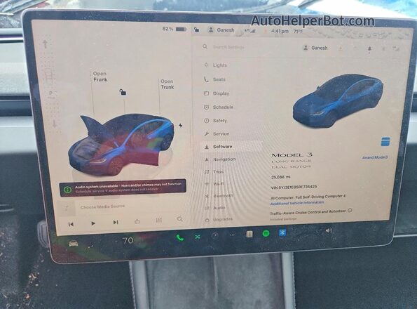 5YJ3E1EB5RF735425 2024 TESLA MODEL Черный Вид задних сидений