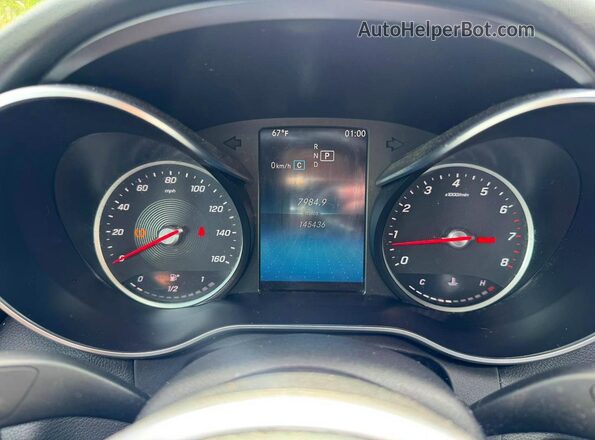 55SWF8EB0KU315837 2019 MERCEDES-BENZ C Черный Вид панели приборов