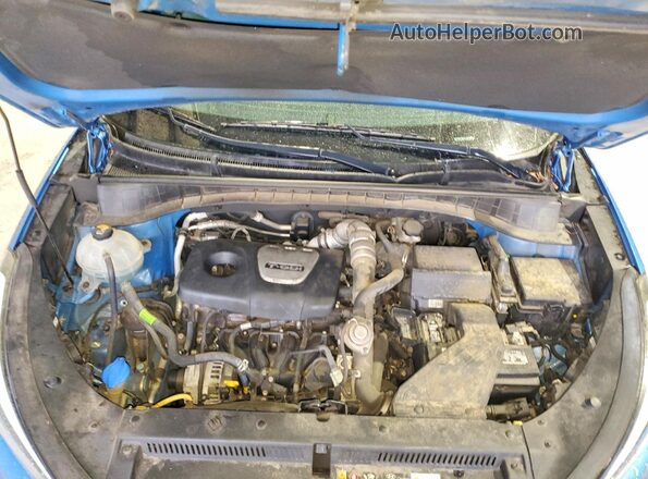KM8J33A21JU696340 2018 HYUNDAI TUCSON Blue Вид наклейки з VIN-кодом