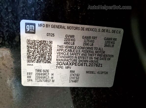 3GNAXPEG6TL207621 2026 CHEVROLET EQUINOX Черный 