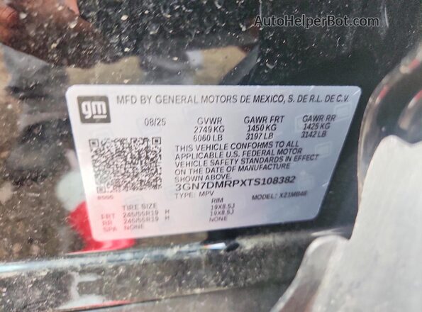 3GN7DMRPXTS108382 2026 CHEVROLET EQUINOX Black 