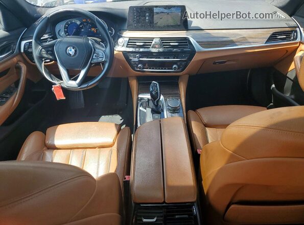 WBAJA5C37HG895037 2017 BMW 5 SERIES Brown Вид щитка приладів