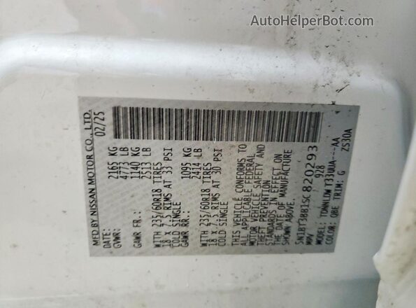 5N1BT3BB1SC820293 2025 NISSAN ROGUE White 