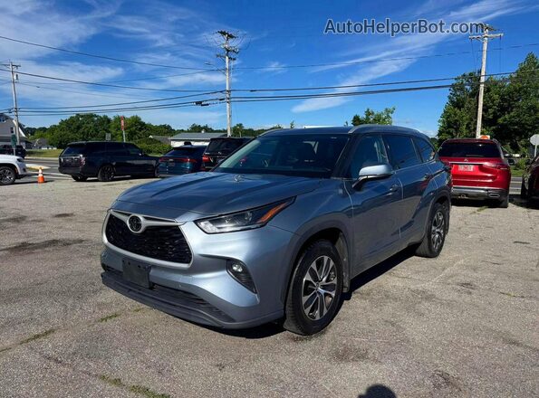 5TDGZRBH6NS174915 2022 TOYOTA HIGHLANDER Серый Задняя левая четверть