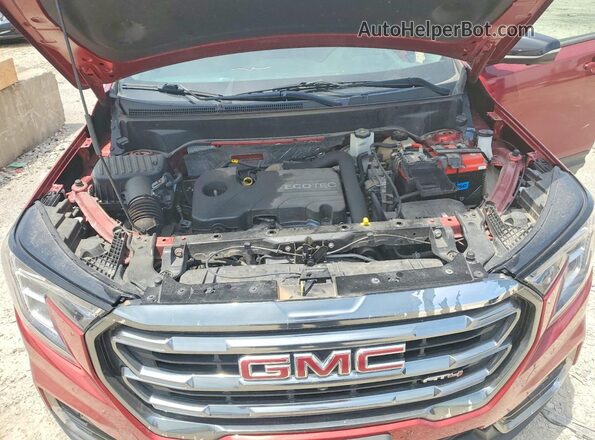 3GKALYEV7NL197262 2022 GMC TERRAIN Red Vista de la etiqueta del VIN