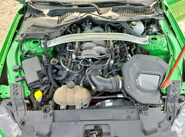 1FA6P8CFXK5116807 2019 FORD MUSTANG Зеленый Вид подкапотного пространства