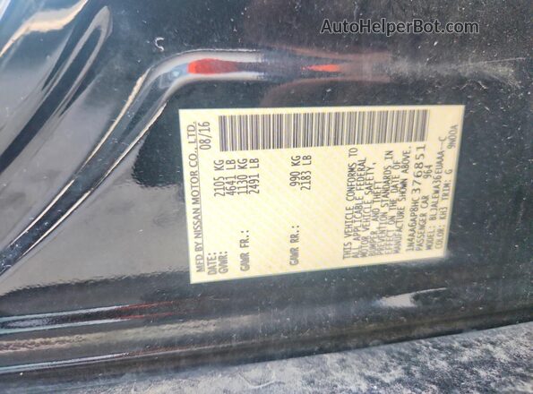 1N4AA6AP8HC376851 2017 NISSAN MAXIMA Black VIN sticker view