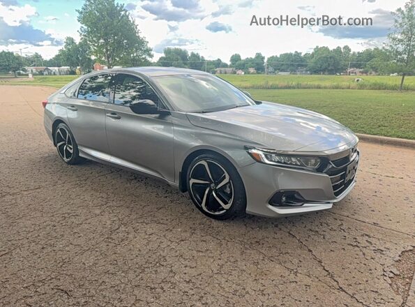 1HGCV2F36NA009123 2022 HONDA ACCORD Gray Задня ліва чверть
