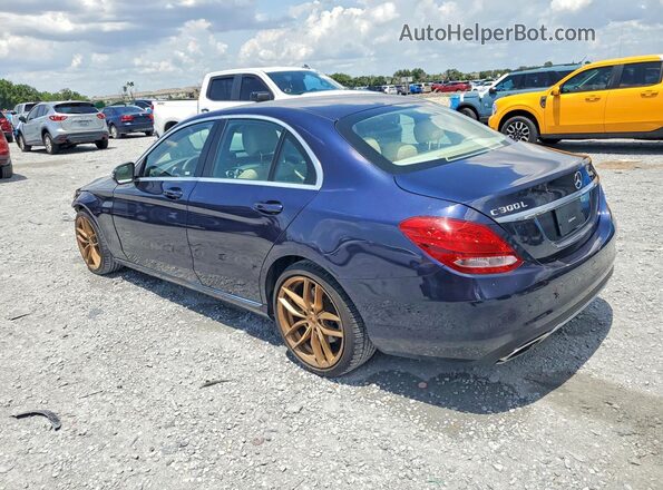55SWF4JB4GU127862 2016 MERCEDES-BENZ C Blue Հետևի աջ