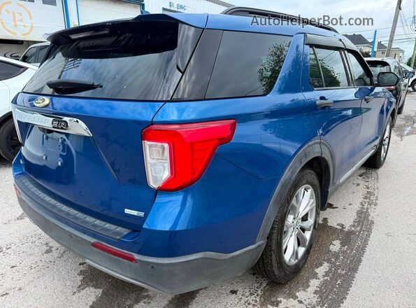 1FMSK8DH7LGB58120 2020 FORD EXPLORER Blue Front view
