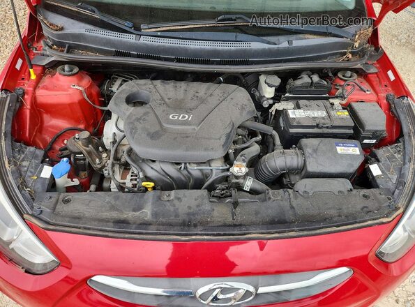 KMHCT5AE8GU262925 2016 HYUNDAI ACCENT Red Widok komory silnika