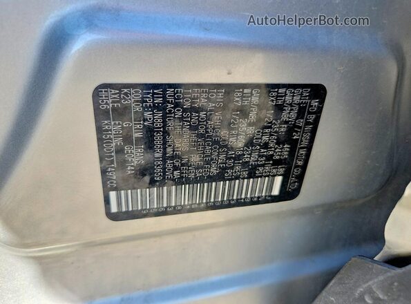JN8BT3BB6RW183659 2024 NISSAN ROGUE Silver Widok wnętrza 360 stopni