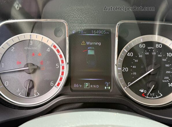 1N6BA1F43GN505403 2016 NISSAN TITAN White Vista del cuadro de instrumentos
