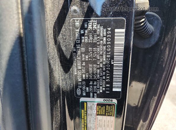 5XYP3DHC8LG090394 2020 KIA TELLURIDE Black 