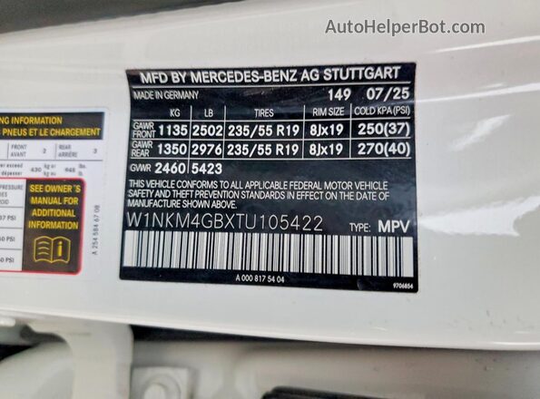 W1NKM4GBXTU105422 2026 MERCEDES-BENZ GLC-CLASS White 