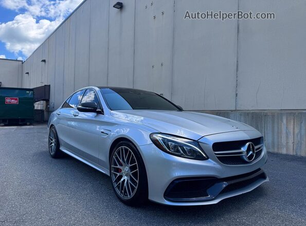 55SWF8HB4GU114722 2016 MERCEDES-BENZ C-CLASS Серебряный Задняя левая четверть