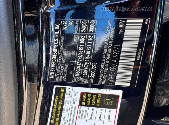 4JGFF5KE0LA199771 2020 MERCEDES-BENZ GLS Black 