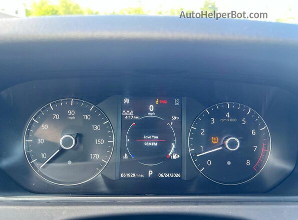 SALYK2EX9LA288252 2020 LAND ROVER RANGE Black Instrument cluster view