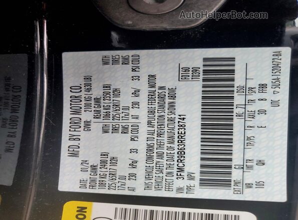 3FMCR9B63RRE38741 2024 FORD BRONCO Black 